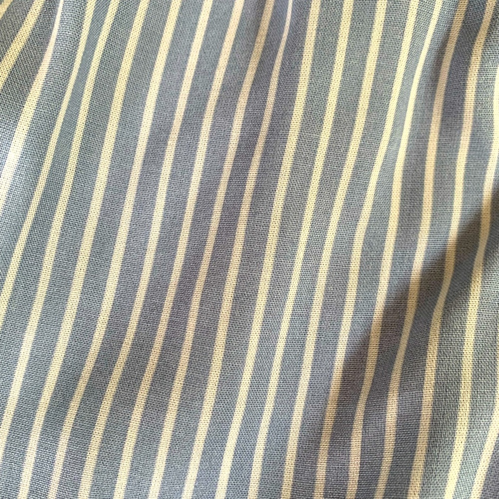 Blue and white striped top